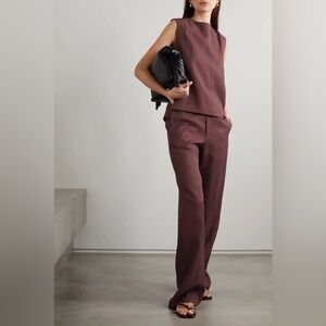 LOULOU STUDIO SET AIWA WIDE LEG PANT & VOMO TOP MEDIUM